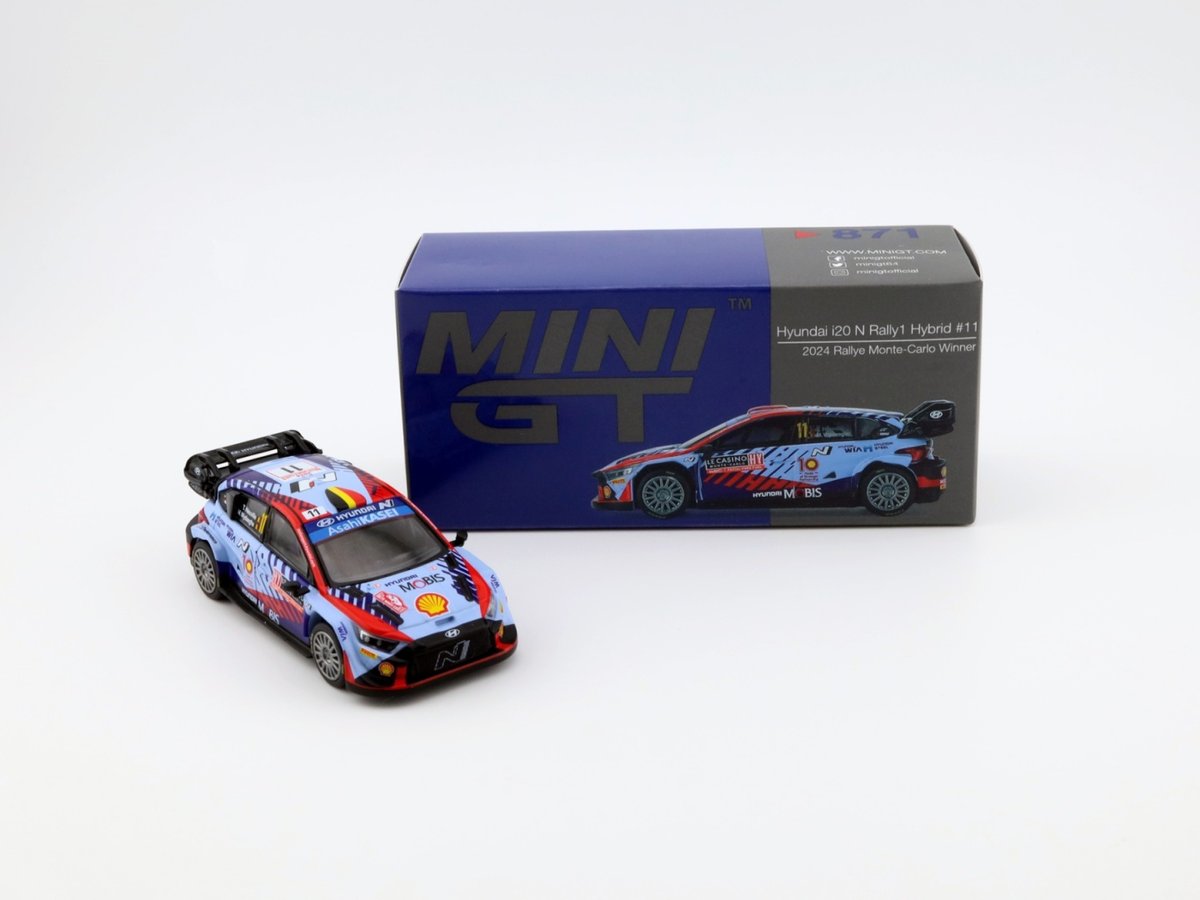 Mini GT 1:64 Hyundai i20 N Rally1 Hybrid #112024 Rallye Monte-Carlo Winner - M & J Toys Inc. Die-Cast Distribution | Specializing in Die-cast Collectibles Since 1987