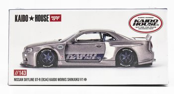 ミニカー Kaido House BLKLTD GT-R(R34) KHMG105 Kaido House+MINIGT Nissan Skyline GT-R (R34) Kaido Works V1
