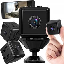 Mini Kamera Szpiegowska Smart Detekcja Ukryta Kamerka Mała Wifi 4K +Uchwyt