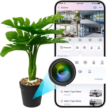 MINI KAMERA WIFI SZPIEGOWSKA UKRYTA W DONICZCE ANDROID ZDALNY PODGLĄD - Spreest