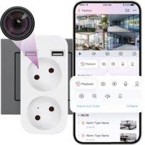 MINI KAMERA WIFI SZPIEGOWSKA UKRYTA W GNIAZDKU ANDROID ZDALNY PODGLĄD RUCHU