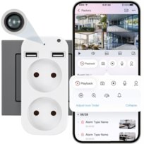 Mini Kamera Wifi Szpiegowska Ukryta w Gniazdku Android Zdalny Podgląd Ruchu