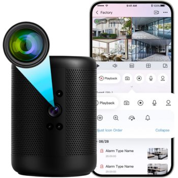 MINI KAMERA WIFI SZPIEGOWSKA W GŁOŚNIKU CZUJNIK RUCHU PODGLĄD NA TELEFON - Spreest