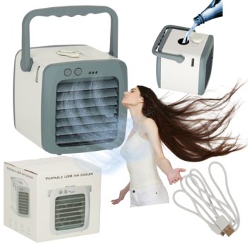 Mini Klimatyzator Wentylator Przenośny Wiatrak Na Wodę Biurkowy Usb 3W1 - Inny producent
