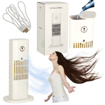 Mini Klimatyzator Wentylator Przenośny Wiatrak Na Wodę Biurkowy Usb 3W1 - Inny producent