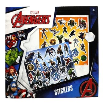 Mini książeczka z naklejkami - Marvel Avengers - 12 arkuszy - W&O
