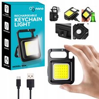Mini latarka LED kieszonkowa brelok magnes otwieracz do butelek uchwyt nóżka 4 światła Nano