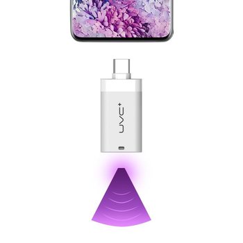 Mini mobilny sterylizator lampa UV UVC do telefonu ze złączem USB Typ C OTG biały - Biały - Hurtel
