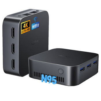 Mini PC Huidun H20 Intel Alder Lake N95 16GB LPDDR5 512GB SSD WiFi 6 Windows 11 Czarny - Blackview