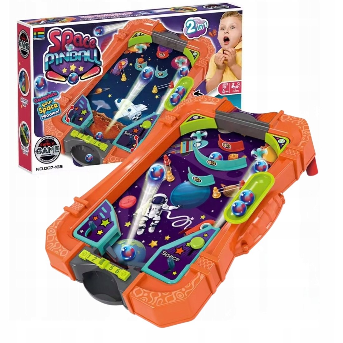MINI PINBALL GAME FLIPPER STOŁOWA PRZENOŚNA GRA ZRĘCZNOŚCIOWA DZIECI ...