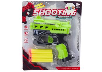 Mini Pistolet Na Strzałki Piankowe Z Przyssawkami Zielony - Lean Toys