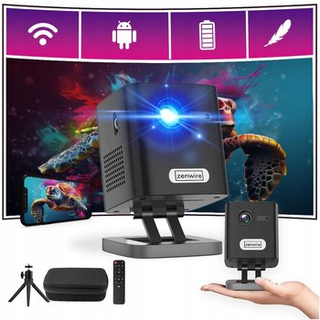Mini Projektor DLP Przenośny Rzutnik Full HD 4K WiFi Android USB-C BATERIA - Zenwire