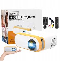 MINI PROJEKTOR LED PRZENOŚNY MAŁY RZUTNIK FULL HD TV HDMI 3000 lm Zenwire