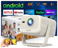 Mini Projektor Przenośny Android WiFi Rzutnik FULL HD 4K Telefon Bluetooth