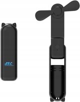 Mini przenośny wentylator USB Powerbank S.I.C | Cichy i mocny czarny