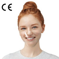 Mini przyłbica Osłonka na usta i nos Best Shield przezroczysta maseczka nieparująca - 5 sztuk