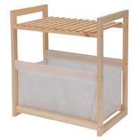 Mini regał z gazetnikiem z drewna sosnowego 36x22x39 cm StorageSolutions