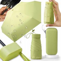 MINI SKŁADANY PARASOL MANUALNY KIESZONKOWY KOMPAKTOWY ETUI ZIELONY Inna marka