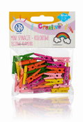 Mini spinacze drewniane kolorowe 50 sztuk  Astra Creativo- Tęczowe klamerki&nbsp;-&nbsp;Astra