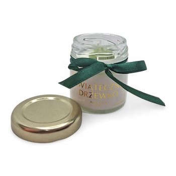 Mini świeca Sojowa ręcznie wykonana prezent zapach Świąteczne drzewko - Knot i Wosk