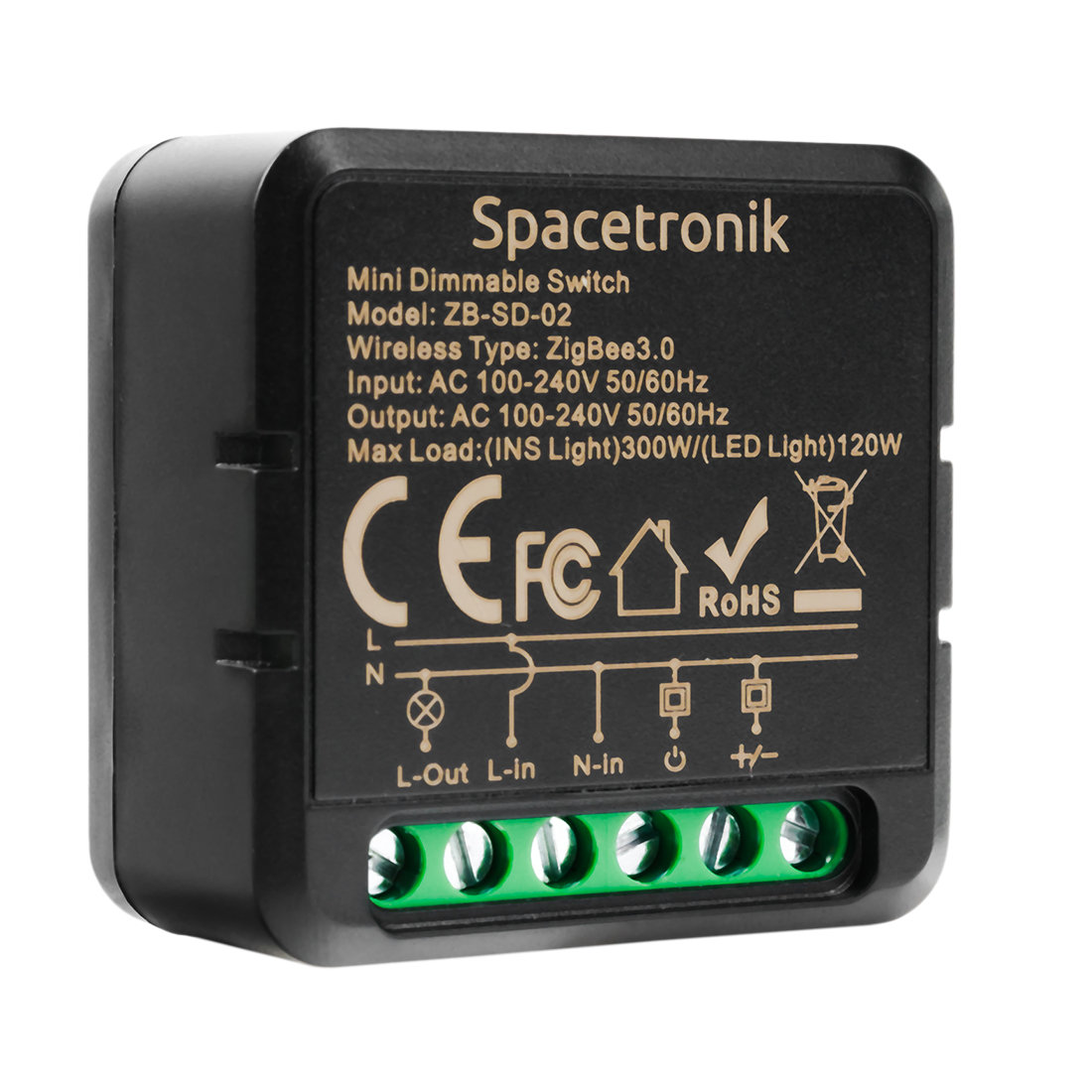 Zdjęcia - Włącznik Spacetronik Mini Switch inteligentny przełącznik podwójny  elektryczny SMART W 