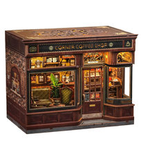 Miniaturowy domek Book Nook Zapach kawy DIY Kawa Miłość Kawiarnia Cukiernia Spotkanie