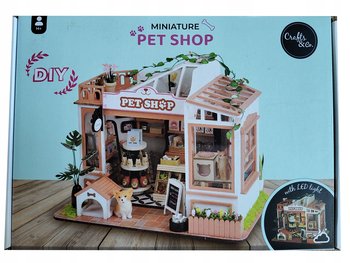 Miniaturowy Domek Pet Shop Diy Z Oświetleniem Led 3D - KARSTEN