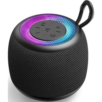 Miniaturowy przenośny bezprzewodowy głośnik Bluetooth do użytku na zewnątrz z oświetleniem RGB, dźwiękiem przestrzennym 360°, basem stereo  - No name
