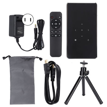 Miniaturowy, przenośny, inteligentny projektor kieszonkowy DLP z Bluetooth i WiFi dla systemu Android z wtyczką amerykańską - other