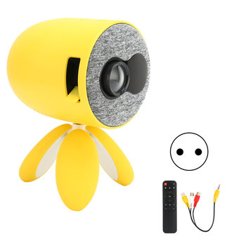 Miniaturowy, przenośny projektor wideo do kina domowego i rozrywki na świeżym powietrzu z wejściem audio-wideo USB i pilotem zdalnego sterowania - other