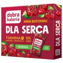 Minibatoniki "dla Serca" o Smaku Wiśniowym Dobra Kaloria, 102g DOBRA KALORIA