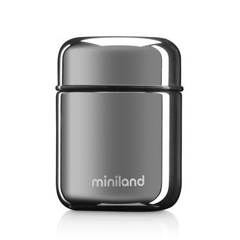 Miniland, Termos Deluxe do posiłków z torbą izotermiczną, Srebrny, 280 ml - Miniland