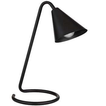 Minimalistyczna lampka stołowa Monty metalowa do gabinetu czarna - Rabalux