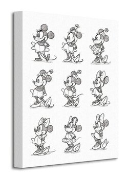 Minnie Mouse Sketched Multi - obraz na płótnie - Art Group