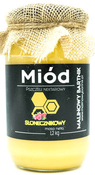 Miód Słonecznikowy 1.2 kg - Duży Słój - Malinowy Bartnik