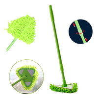 Miotełka teleskopowa wielofunkcyjna mop szczotka trójkątna do kurzu zielona