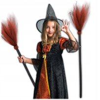 Miotła Czarownicy Wiedźmy Baby Jagi Na Halloween Akcesoria Dodatek 87Cm