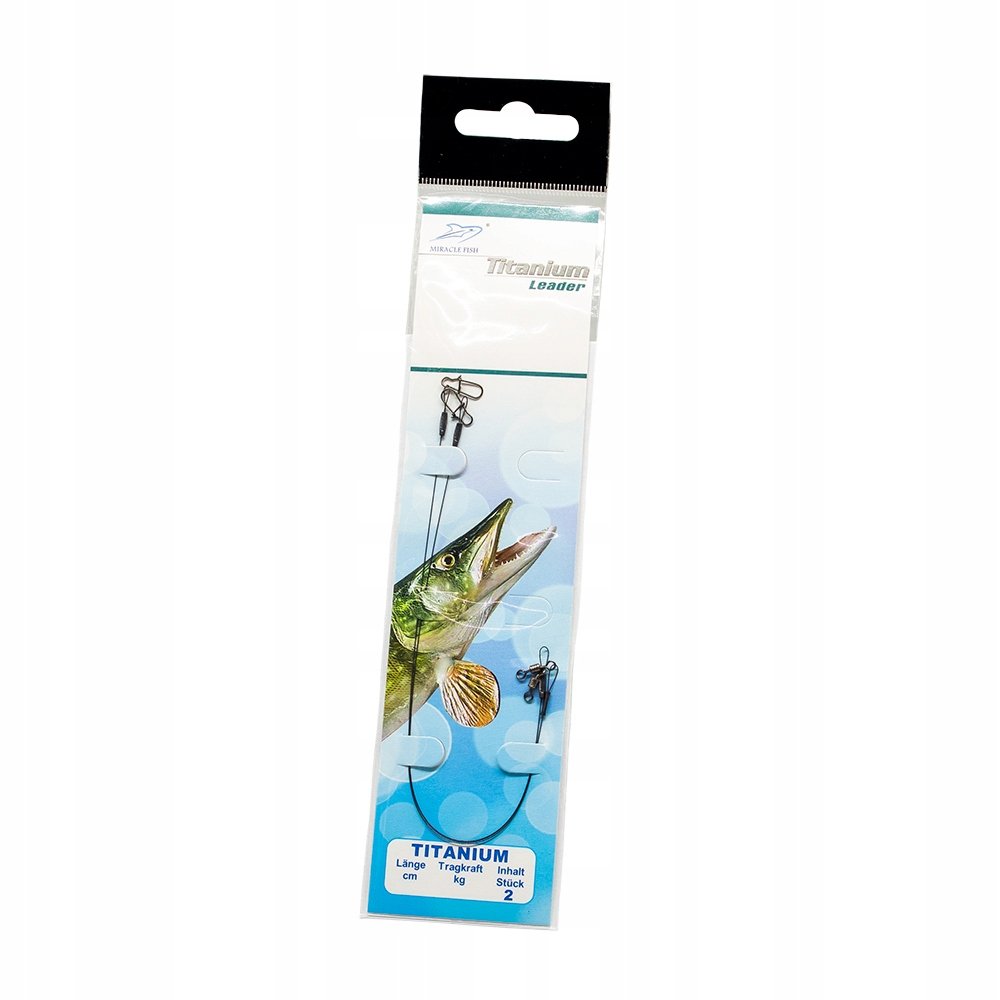 Mircale Fish Miracle Fish szczupakowe przypony tytanowe 20cm 12kg 2szt. - Miracle ...