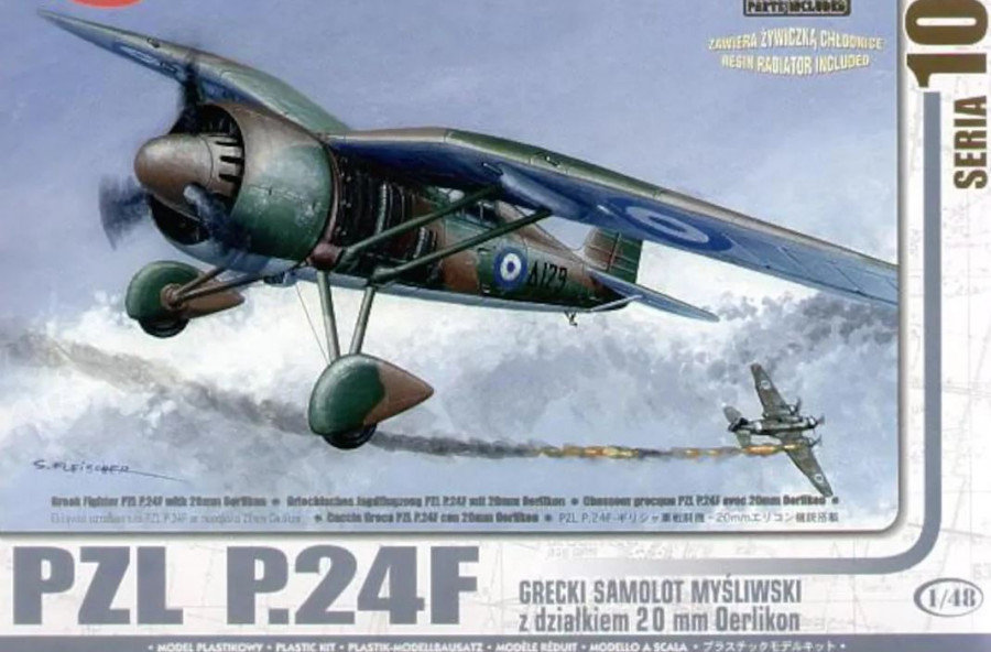Фото - Збірна модель Mirage, model Pzl P.24F Grecki Samolot Myśliwski