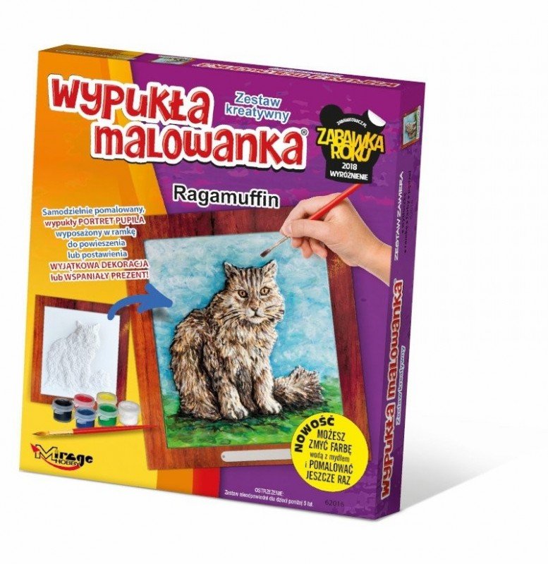 Mirage, zestaw kreatywny Wypukła malowanka Kot Ragamuffin