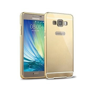 Mirror bumper case na Galaxy A7 - Złoty - EtuiStudio