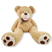 Miś gigant XXL TEDDY z kokardą 160 cm beżowy