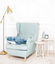 Miś Gustaw, Miś Rekin, niebieski , 80 cm