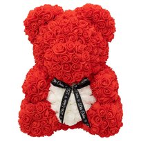 Miś, Walentynki, Czerwony, 33 cm