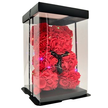 Miś Z Róż 25 Cm Led Różany Rose Bear Prezent Na Walentynki Dzień Babci - Inny producent