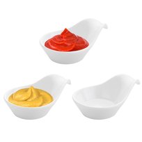 Miseczki do dipów z uchwytem Florina Alta 3 szt. porcelanowe białe