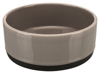 Miska ceramiczna z gumową podstawą, 0.4 l/o 12 cm, szara - Trixie