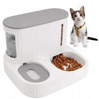 Miska dla Psa Kota Dozownik Jedzenia Picia Karmy 2w1 Podajnik Automatyczny