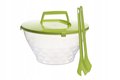 Miska do sałatek sałaty Galicja Kala biało-zielona z pokrywką 5 l 27,5 cm&nbsp;-&nbsp;Galicja