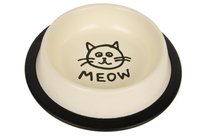 Miska Metalowa Na Gumie Meow 0,24L Kremowa